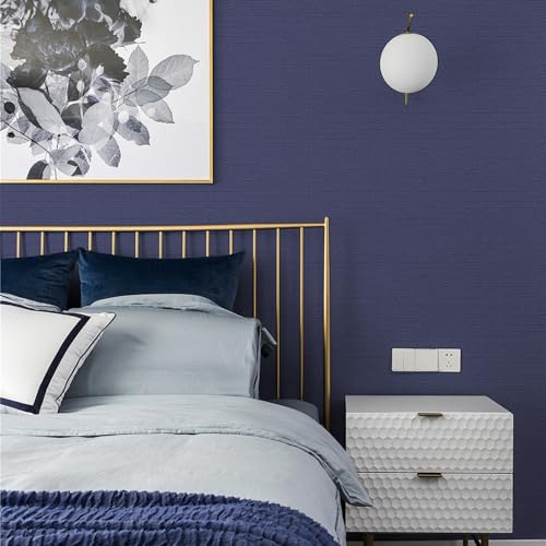 Abyssaly Blue Peel and Stick Wallpaper Blue Contact Paper Waterproof Self Adhesive Removable Wall Paper Textured Wallpaper Decorative for Wall Covering Countertop Table Vinyl Film 157 X 196 - Image 3