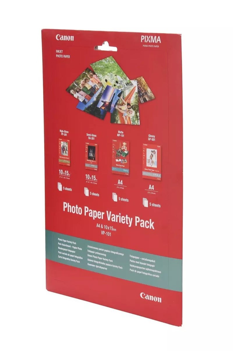 Canon Photo Paper Variety Pack 4x6 and A4 (VP-101) - Image 2