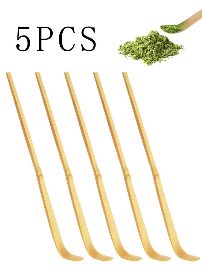 5 Pcs Bamboo Matcha Scoop, 18cm Measuring Utensil for Matcha Powder, Coffee Green Tea - Image 1