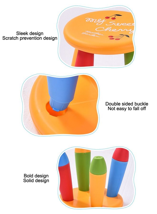 XIANGYU Portable Preschool Baby Furniture Round Children Plastic Stool - Image 4