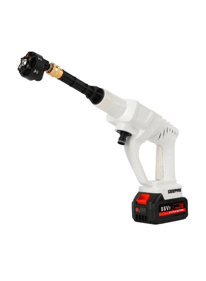 GEEPAS Rechargeable Portable Washer| Super Endurance Durable Use 7.5 Meter portable Hose| Smart One-Button Operation Perfect for Vehicle Cleaning, Outdoor Furniture, Gardening Equipment| GCW19042 Black/White - Image 5