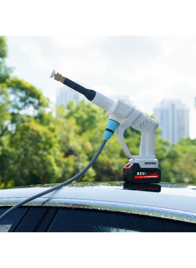 GEEPAS Rechargeable Portable Washer| Super Endurance Durable Use 7.5 Meter portable Hose| Smart One-Button Operation Perfect for Vehicle Cleaning, Outdoor Furniture, Gardening Equipment| GCW19042 Black/White - Image 2