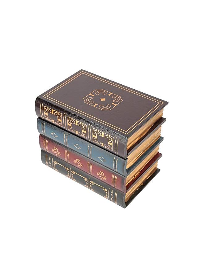 The Bros صندوق كتاب مزيف عتيق، صندوق كتاب مزيف، مظهر رائع جو أدبي متين لprops تصوير فوتوغرافي ديكور رف (B كبير) - Image 2