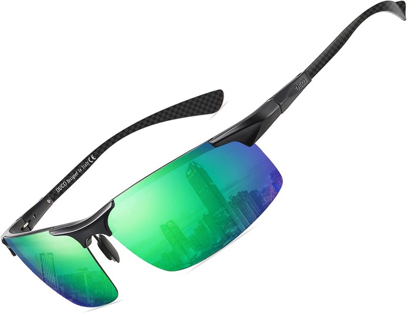 Duco Men's Sports Polarized Driving Carbon Fiber Sunglasses for Men UV400 Protection DC8277 - Image 1