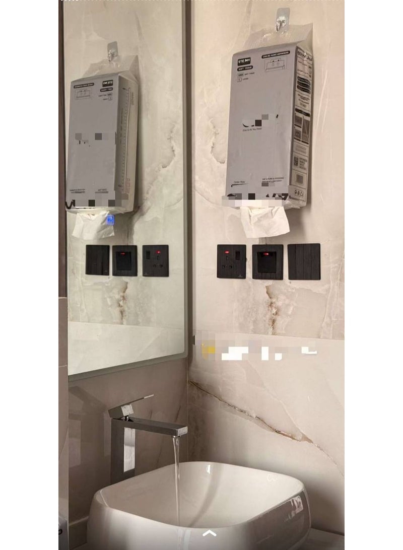 4-Ply Hanging Facial Tissues, 2000 Sheets (500 Pulls), Space-Saving Wall-Mounted Dispenser with Decorative Print, Ultra Soft & Strong for Car, Bathroom, and Kitchen - Image 1