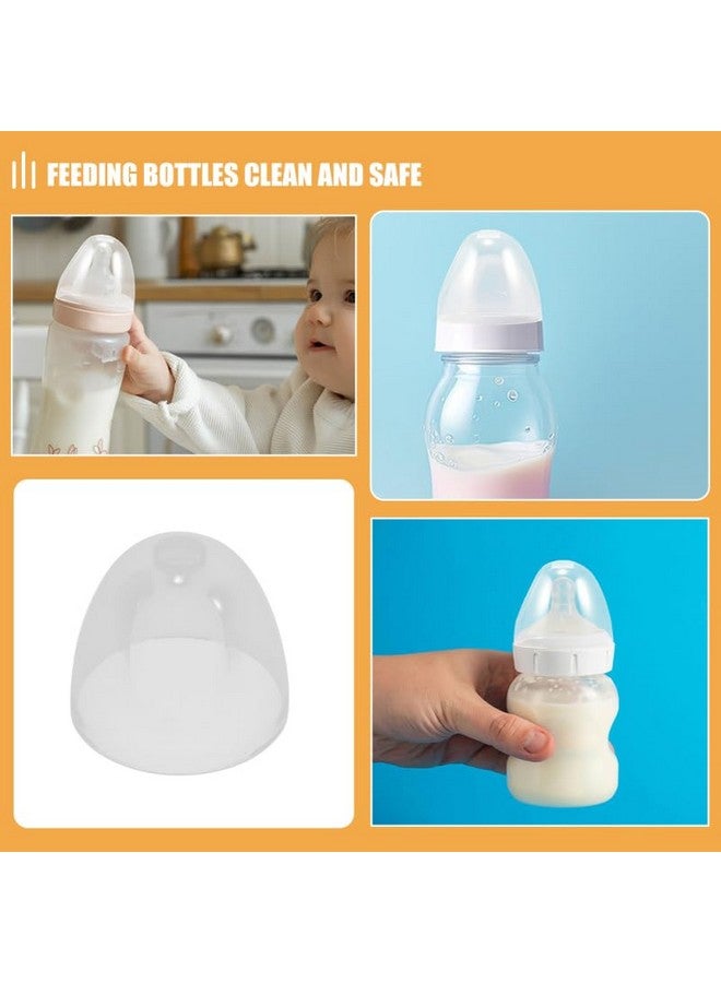 FUNOMOCYA 8 Pcs Wide Mouth Caps Replacement Baby Cap Lid Milk Top Sealing Cover For Babies Toddler Drinking Botttles 2.44 * 2.16 Inch - Image 2
