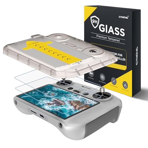 CYNOVA DJI RC2 Screen Protector with Auto Alignment Kit DJI RC Controller HD Tempered Glass Screen Protector Film For Mini 5 ProFlipMini 3 Mini 3 ProAir 3 Accessories - Image 1