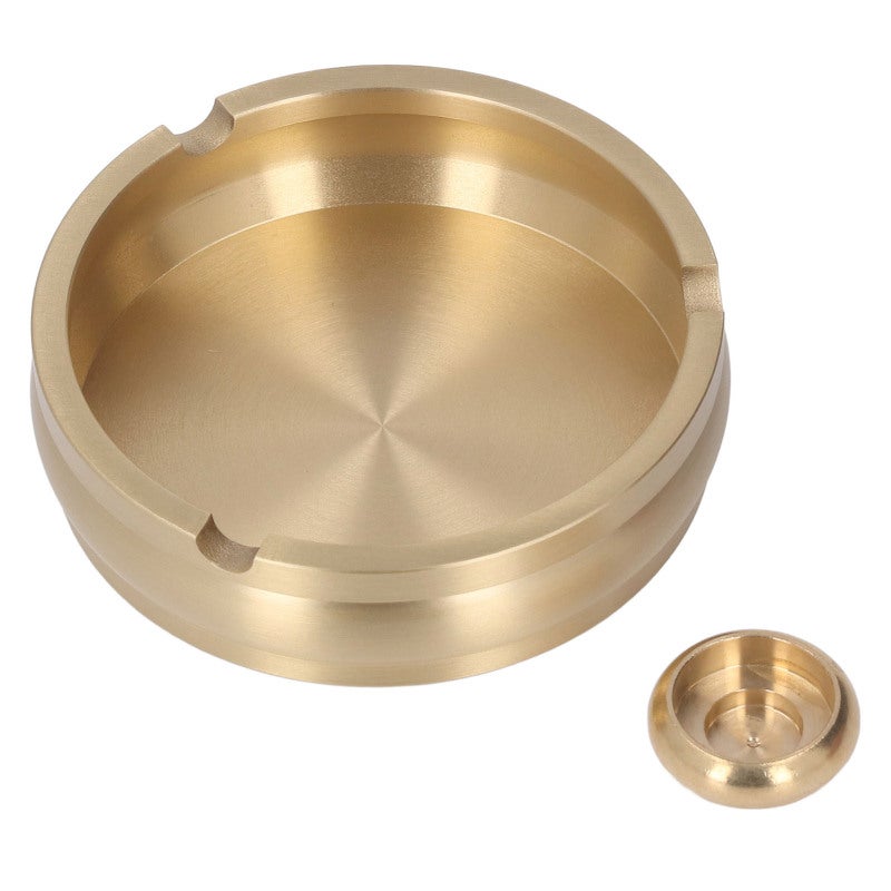 Brass Ashtray: Handcrafted Fine Workmanship - Modern Stylish Design Decorative Ashtray for Home Desktop, Coffee Table and Outdoor Use - Image 3