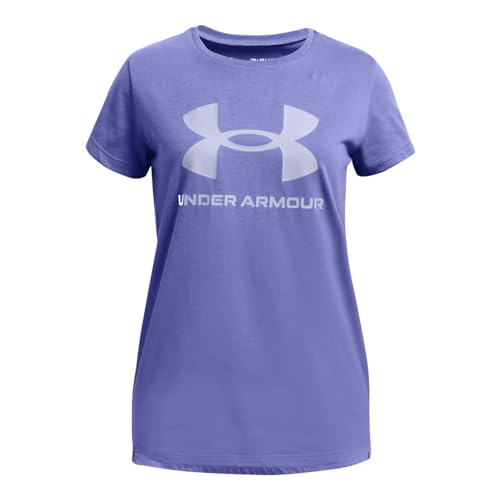 Under Armour Girls' Live Sportstyle Graphic Short-Sleeve T-Shirt, (562) Starlight / / Celeste, Youth Small - Image 1