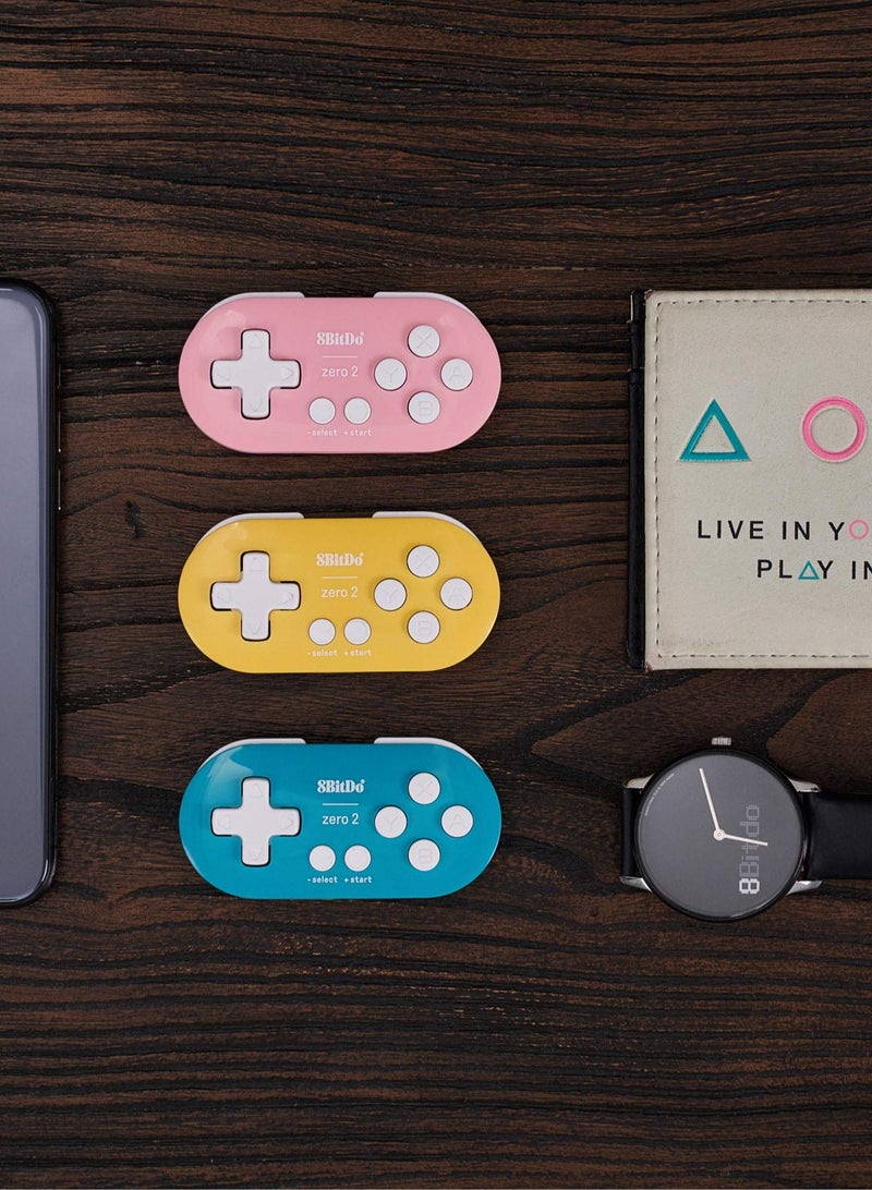 8Bitdo Zero 2 Bluetooth Key Chain Sized Mini Controller for Nintendo Switch, Windows, Android and macOS (Turquoise Edition) - Image 5