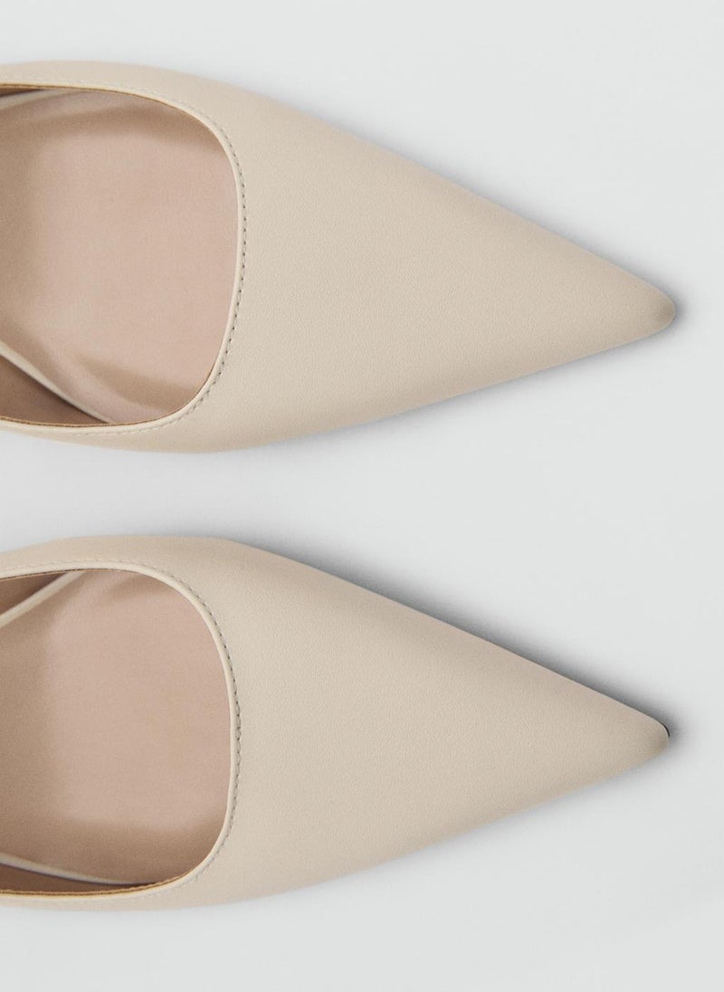 MANGO - Pointed Kitten-Heel Shoes - Image 1