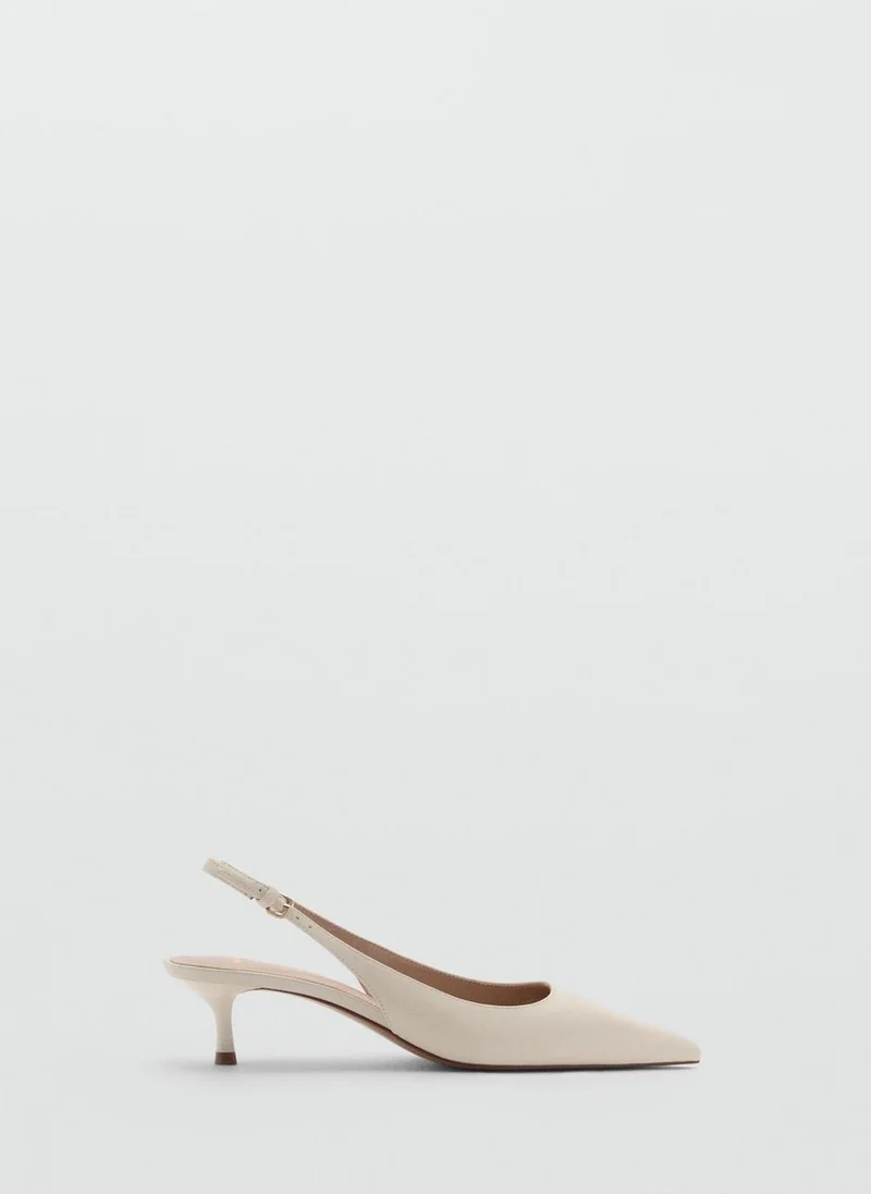 MANGO Pointed Kitten-Heel Shoes