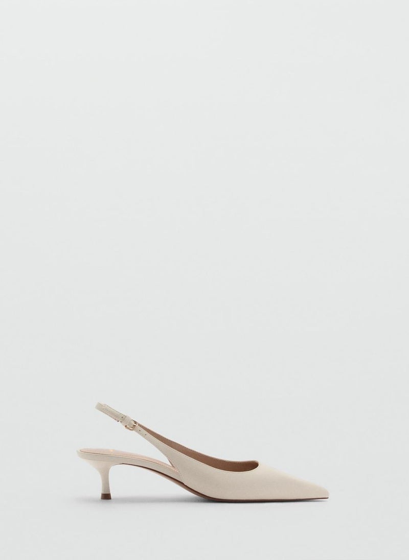 MANGO - Pointed Kitten-Heel Shoes - Image 1