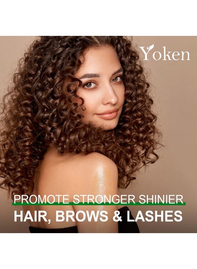 Yoken Pure Castor Oil Glass Bottle 16 Fl Oz 100% Natural Cold Pressed Castor Oil For Face, Body, Hair, Eyelashes - Hexane Free, Unrefined,Virgin, Rich Fatty Acids For Castor Oil Pack Skin Moisturizer - Image 2