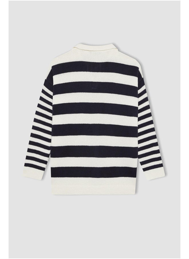 DeFacto - Woman Regular Fit Polo Neck Long Sleeve Tricot Tunic - Image 1