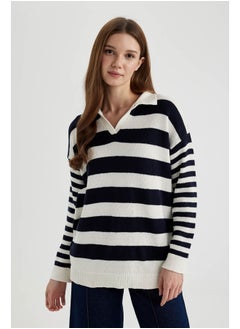 DeFacto Woman Regular Fit Polo Neck Long Sleeve Tricot Tunic  - Image 4