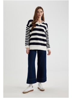 DeFacto Woman Regular Fit Polo Neck Long Sleeve Tricot Tunic  - Image 3