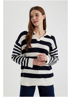 DeFacto Woman Regular Fit Polo Neck Long Sleeve Tricot Tunic  - Image 2