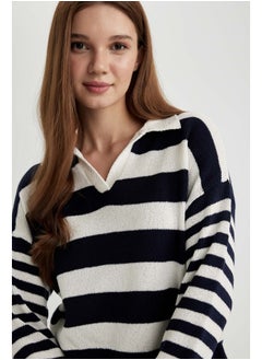 DeFacto Woman Regular Fit Polo Neck Long Sleeve Tricot Tunic  - Image 5