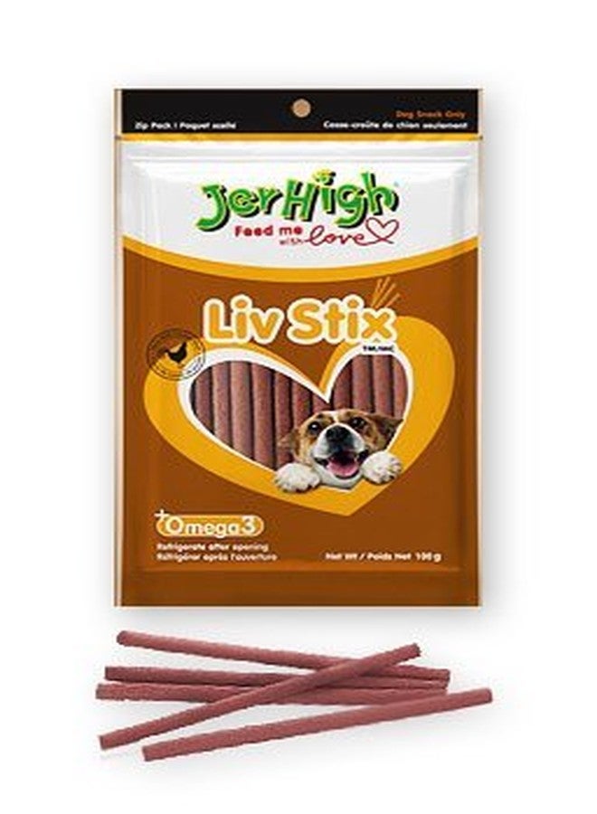 Jer High Liv Stix Dog Treats (100 g) Pack of 5
