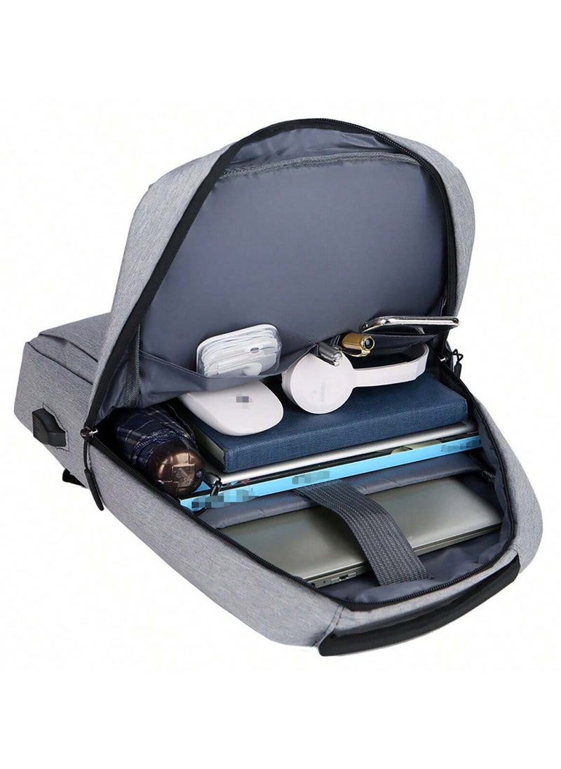 Generic - Lightweight Laptop Backpack for Men – Stylish Travel & School Rucksack in Gray - Image 1