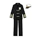 CIFITERY Navy Admiral Costume for Kids Ship Captain Uniform for Boys Halloween Dress Up Career Day Birthday Gifts - Image 3