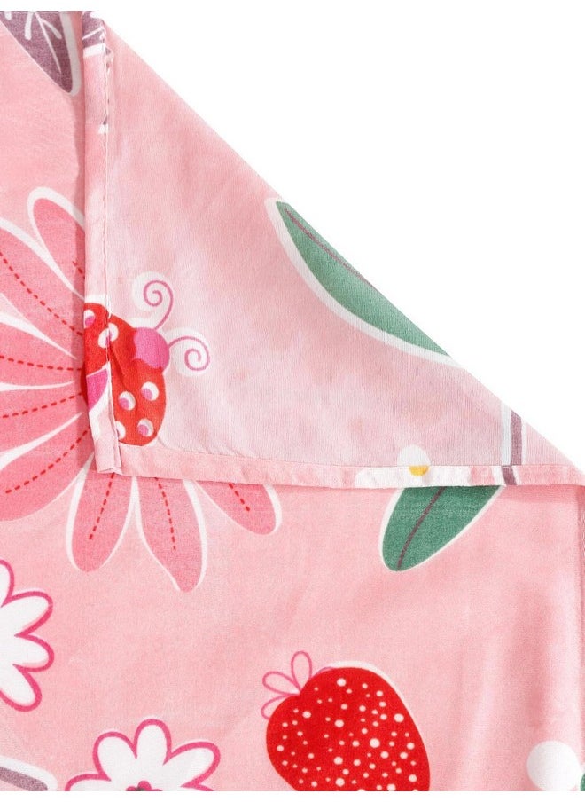 Cortina Cortina 120 TC 100% Microfiber Printed Double Bedsheet Set with Two Pillow Case | King Bedsheet Set|Breathable and Skin Friendly| (2.5x2.3m, Floral - Pink)  - Image 4
