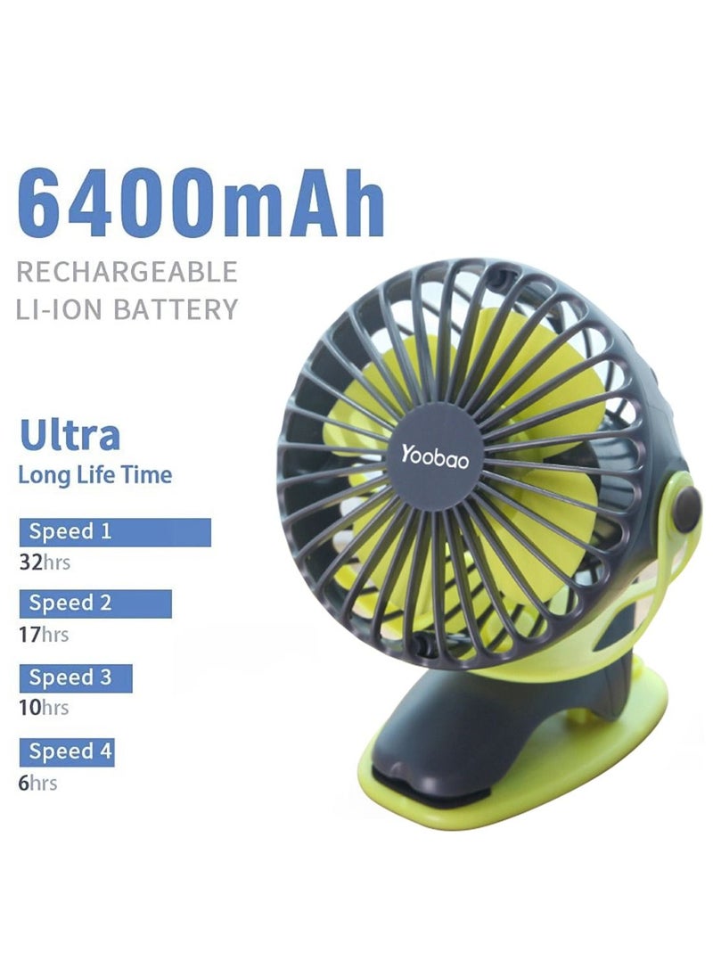 Yoobao Yoobao Portable Rechargeable Fan 6400mah Big Capacity Dormitory Mini Usb Fan Rechargeable Car Battery Fan Mute F04 Grey  - Image 1