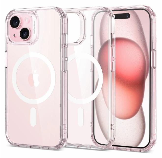 MMG iPhone 15 Clear Magnetic Cover | Mag Safe Compatible | Hybrid Protective Crystal Clear Hard Back Case | Shockproof Silicone Frame | Anti Yellowing | Slim Transparent Case for Apple iPhone 15 - Image 1