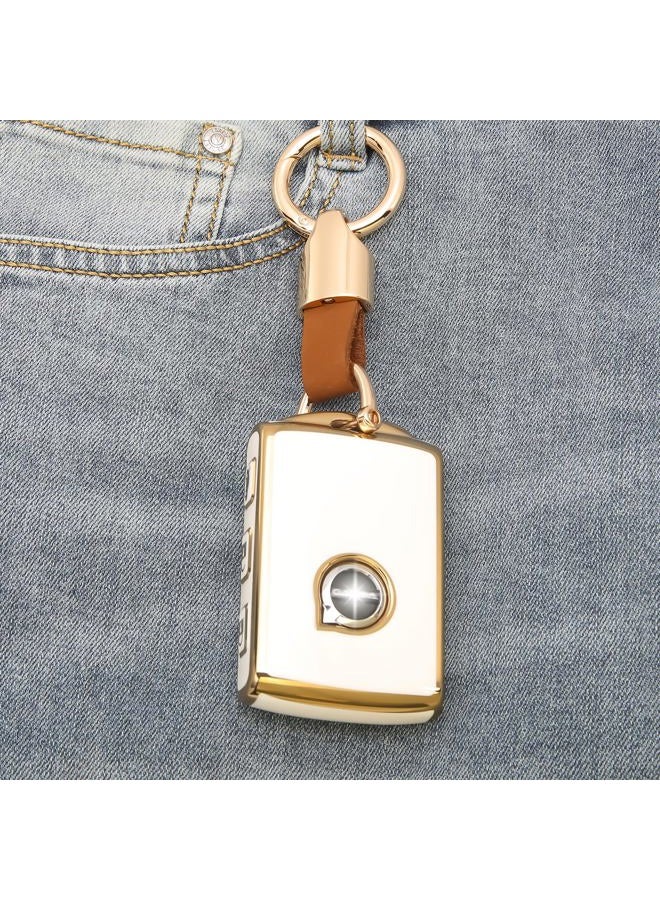 wnilian keyshell keychain for key fob cover case fits Polestar 1 T5 T6 V60 V90 XC40 XC60 XC90 S60 S90 4button White - Image 5