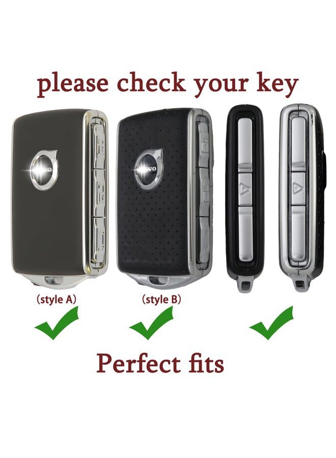 wnilian keyshell keychain for key fob cover case fits Polestar 1 T5 T6 V60 V90 XC40 XC60 XC90 S60 S90 4button White - Image 2