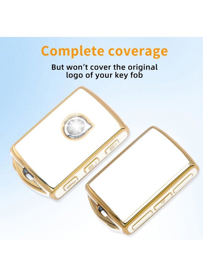 wnilian keyshell keychain for key fob cover case fits Polestar 1 T5 T6 V60 V90 XC40 XC60 XC90 S60 S90 4button White - Image 4