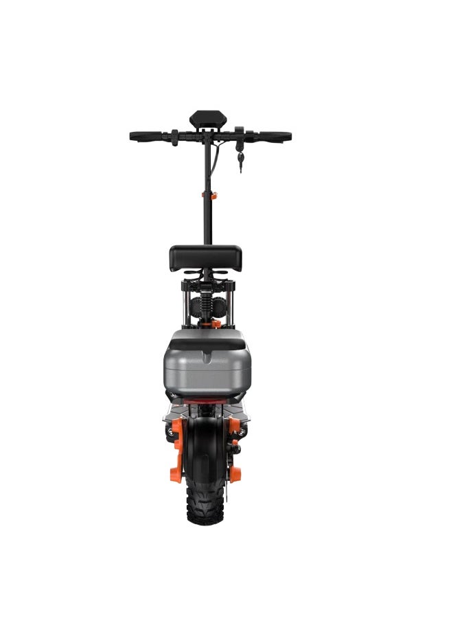 Crony - M5 Pro 1500W Fast Speed Adult E-Scooter, Max Up to 80Kilo, 48V 18AH Battery, 45KM Range, Dual Disc Brakes, Foldable Off-Road Electric Scooter with Dual LED Headlights, Rear View Mirror, Luggage Box, Phone Holder, Bluetooth Speaker, App-Connected, IPX4 Waterproof, Heavy Duty Brushless Motor Scooter, Dual Suspension, Aluminum Frame, Portable Urban Mobility E-Bike - Image 1