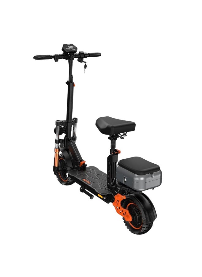 Crony - M5 Pro 1500W Fast Speed Adult E-Scooter, Max Up to 80Kilo, 48V 18AH Battery, 45KM Range, Dual Disc Brakes, Foldable Off-Road Electric Scooter with Dual LED Headlights, Rear View Mirror, Luggage Box, Phone Holder, Bluetooth Speaker, App-Connected, IPX4 Waterproof, Heavy Duty Brushless Motor Scooter, Dual Suspension, Aluminum Frame, Portable Urban Mobility E-Bike - Image 1