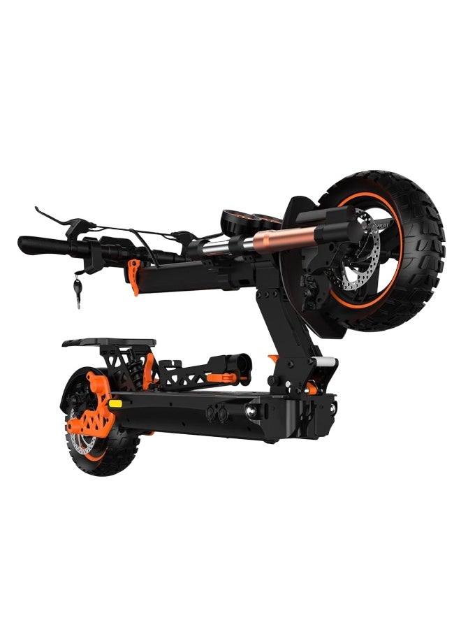 Crony - M5 Pro 1500W Fast Speed Adult E-Scooter, Max Up to 80Kilo, 48V 18AH Battery, 45KM Range, Dual Disc Brakes, Foldable Off-Road Electric Scooter with Dual LED Headlights, Rear View Mirror, Luggage Box, Phone Holder, Bluetooth Speaker, App-Connected, IPX4 Waterproof, Heavy Duty Brushless Motor Scooter, Dual Suspension, Aluminum Frame, Portable Urban Mobility E-Bike - Image 1
