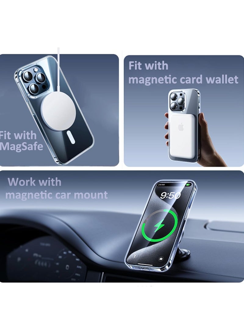 Magsafe Case for iPhone 15 Magsafe Clear Cover Magnetic Wireless Charging Support, Shockproof Protection, Scratch-Resistant for iPhone 15 - Clear  - Image 4