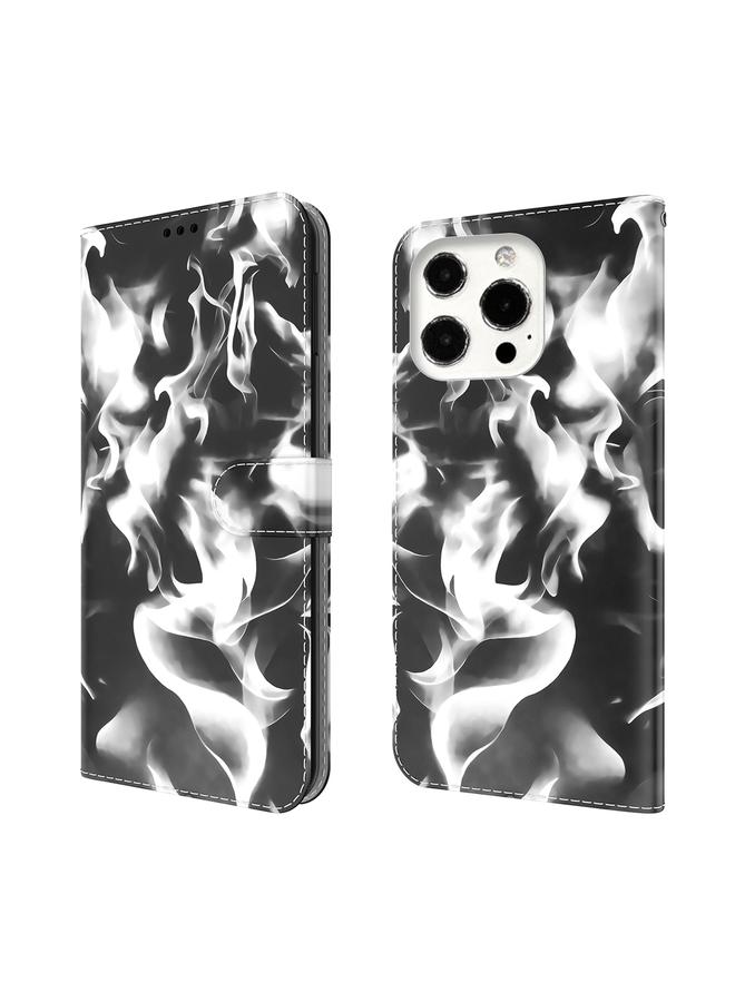 Zaboon Case For iPhone 13 Pro Max Cloud Fog Pattern Horizontal Flip Leather Case with Holder & Card Slot & Wallet - Image 1