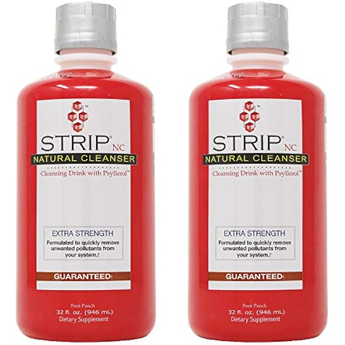 Wellgenix Strip NC Herbal Cleanse Detox Drink, Fast-Acting Body Detox, 32 Fl Oz, Premium Detoxifier for Quick Flush Toxin Removal, Extreme Cleanse Detox, Fruit Punch Flavor Liquid Formula (Pack of 2) - Image 1