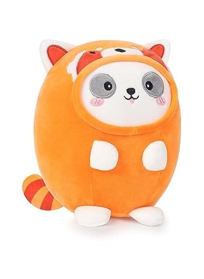 Cute Red Panda Plush Pillow 8 Lesser Stuffed Animal, Soft Kawaii Plushie with Outfit Costume Gift for Kids  - Image 1