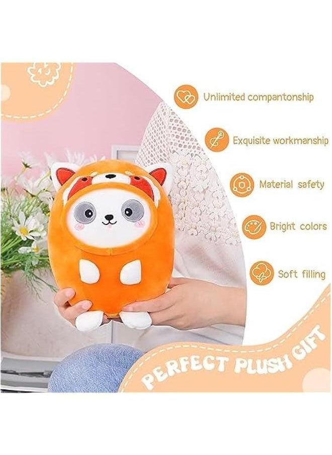 Cute Red Panda Plush Pillow 8 Lesser Stuffed Animal, Soft Kawaii Plushie with Outfit Costume Gift for Kids  - Image 5