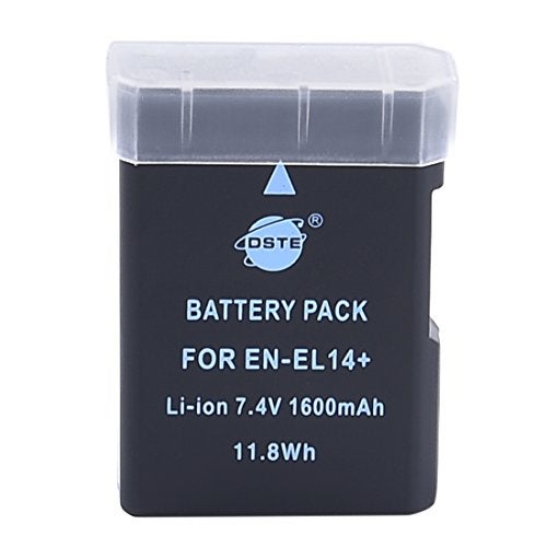 DSTE Replacement for EN-EL14 Li-ion Battery Compatible Nikon D5100 D5200 D5300 D5500 D5600 DF P7000 P7100 P7200 P7700 P7800 D3400 D3500 Digital Camera as EN-EL14A - Image 1