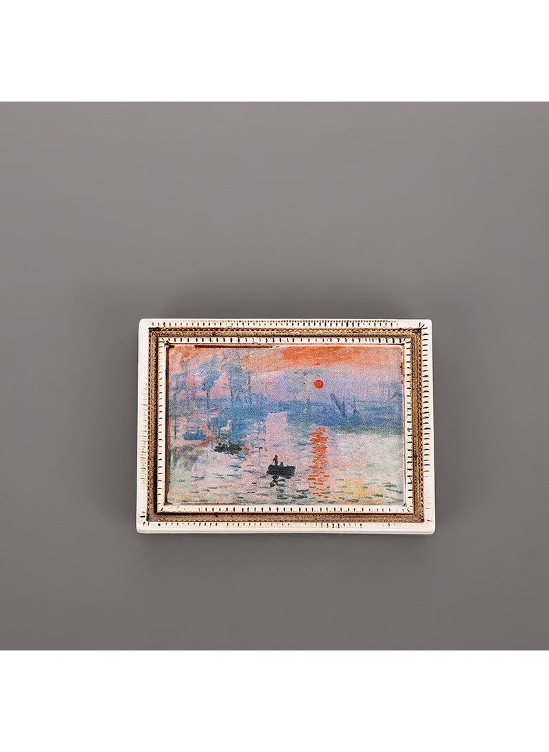 بيوينتي 3D Classic Art Fridge Magnets Resin Retro Frame-Sunrise Impression 