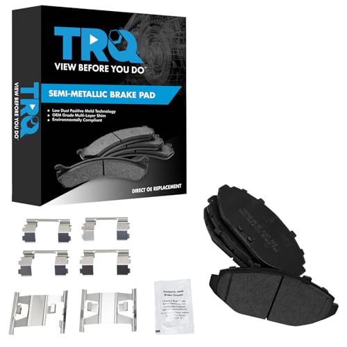 TRQ Front Brake Pads Semi-Metallic Compatible with 1998-2002 Ford Crown Victoria Lincoln Town Car Mercury Grand Marquis - Image 2