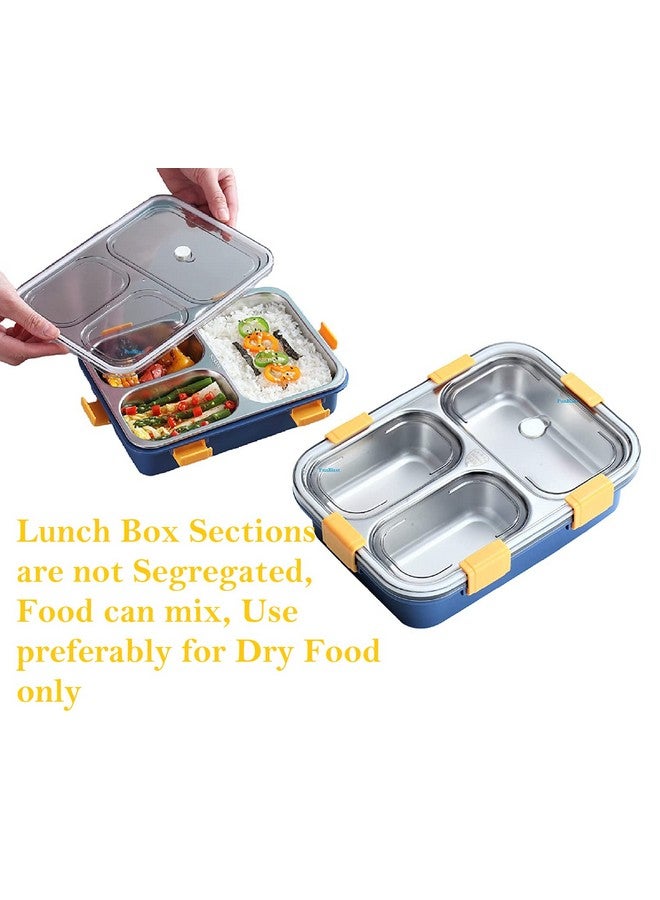 FunBlast Lunch Box - Stainless Steel Lunch Box for Kids, Tiffin Box, Lunch Box with Spoon and Fork, Lunch Box for Kids, Lunch Box for Office Women and Men, Bento Lunch Box (Blue) - Image 4