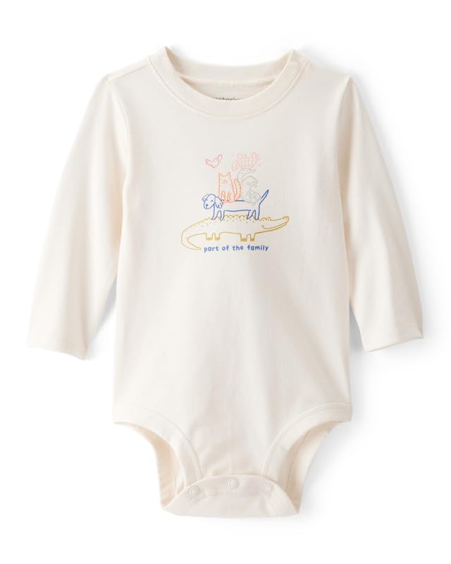 Carter's Baby Family Cotton Long-Sleeve Graphic Bodysuit - Image 1