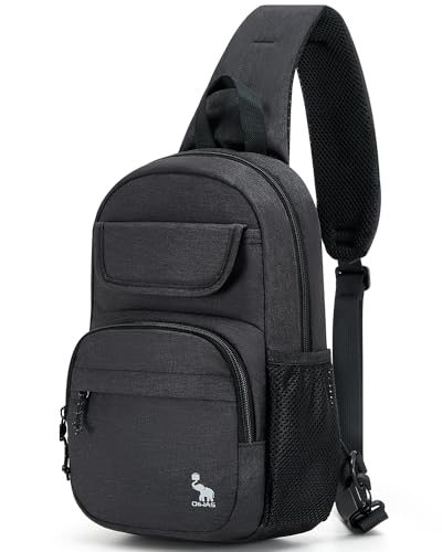 OIWAS Sling Bag Crossbody Backpack for Men One Strap Backpack Hiking Daypack Chest Bag for Women Large Capacity Water Resistant Shoulder Bags black - Image 1