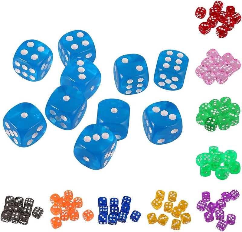 كلاراكو مجموعة من 10 قطع من النرد سداسي الأوجه للعب الأدوار D&D RPG - أزرق - Image 2