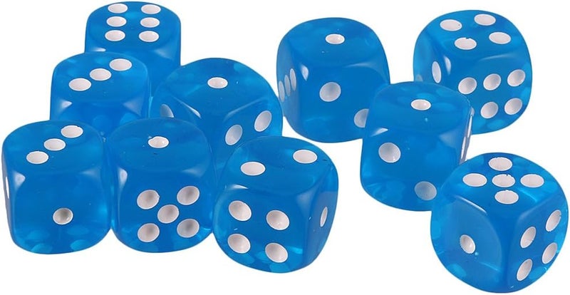 كلاراكو مجموعة من 10 قطع من النرد سداسي الأوجه للعب الأدوار D&D RPG - أزرق - Image 3