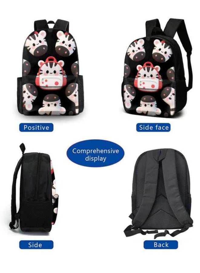 Bright Li Fire Unlock the new fashion of childish fun! Three-piece set of bags, cartoon elements for children and teenagers (students, children, friends' outings, mountain climbing, schooling, etc. can be used) - 20 - Image 3