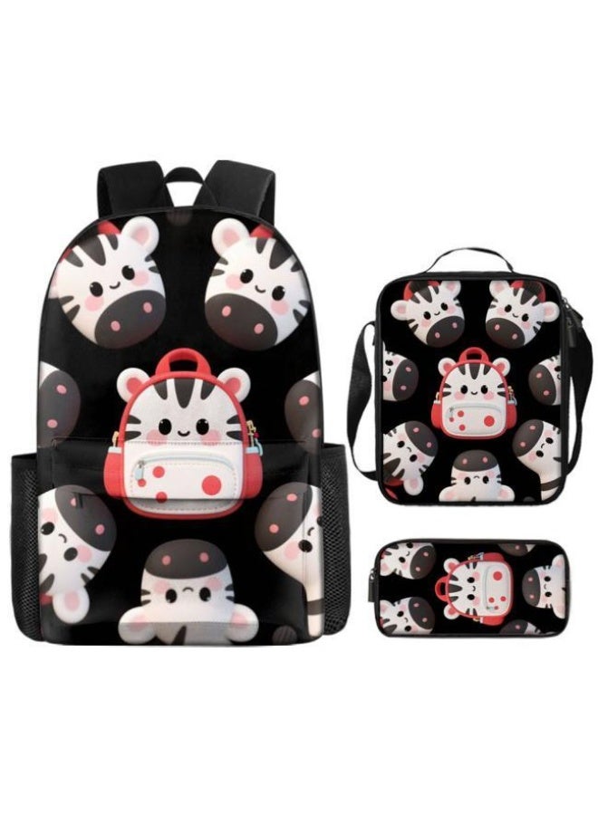 Bright Li Fire Unlock the new fashion of childish fun! Three-piece set of bags, cartoon elements for children and teenagers (students, children, friends' outings, mountain climbing, schooling, etc. can be used) - 20 - Image 2